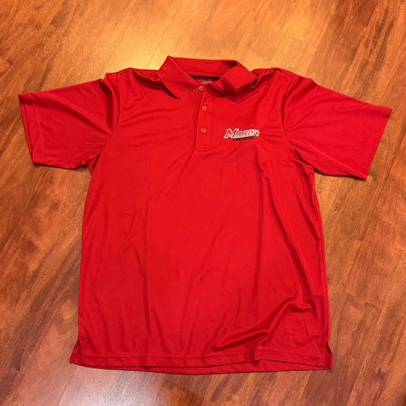 Core 365 Other - red size large Marist Admissions collared button down tee